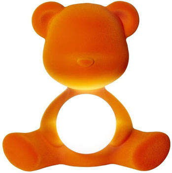qeeboo Teddy Girl Rechargeable Lamp Velvet Finish Tischleuchte orange 35x24x32 cm