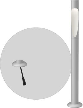 Louis Poulsen Flindt Garden Long LED 2700K Aluminium m/base