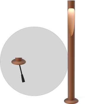 Louis Poulsen Flindt Garden Long LED 2700K m/base Corten