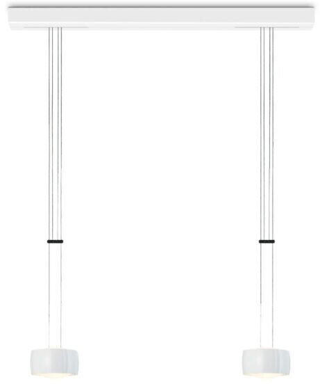 OLIGO Pendelleuchte Grace LED sichtbare Höhenverstellung - Weiß glänzend, 2 (zwei)