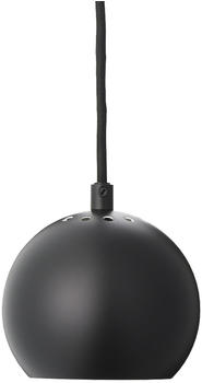 Frandsen Ball Pendelleuchte matt Ø12z matt HxØ10x12cm schwarz Baldachin schwarz schwarz