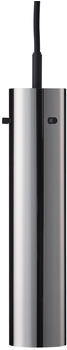Frandsen FM 2014 Pendelleuchte H 24cm edelstahl glänzend HxØ24x5,5cm Baldachin schwarz Ø2cm schwarz