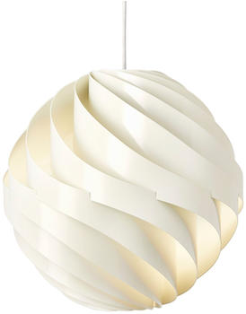 Gubi Turbo Pendelleuchte Ø36cm alabasterweiß glänzend lackiert enthalten Baldachin HxØ6x11,5cm