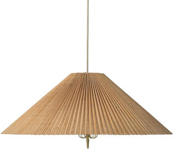 Gubi 1972 Pendelleuchte Bambus HxØ27x60aus gold Textil Struktur Messing