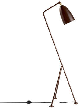 Gubi Gräshoppa Stehleuchte glänzend walnussbraun BxHxT 37,5x125x43,5cm