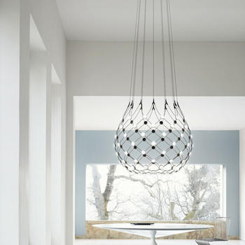 Luceplan Mesh LED Sospensione Ø 80 cm Kabellänge 500 cm