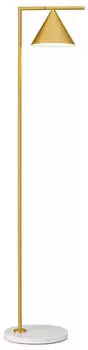 FLOS Captain Flint LED Stehleuchte messing/ weiß/gebürstet 37,3x153,7cm messing/weiß