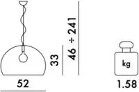 Kartell 09030AM, Kartell - FL/Y Pendelleuchte, bernstein Polymethylmethacrylat...