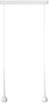 GRAU Falling Sun Trace Pendelleuchte LED 2-flammig weiß - 200 cm