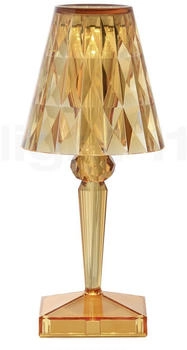 Kartell LED-Akku-Tischlampe Battery orange pastell IP54
