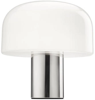 FLOS Bellhop Glass Tischleuchte silber glockenförmig 15 Watt Glas 33x33x33cm bright aluminium (104)