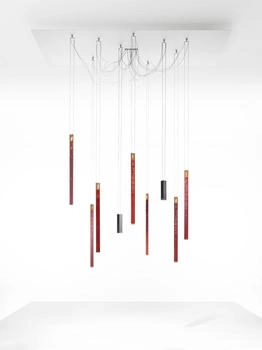 Ingo Maurer Flying Flames Pendelleuchte Flame Element rot