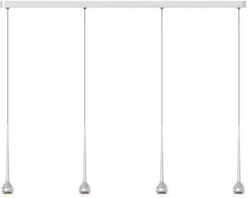 GRAU Falling Sun Trace Pendelleuchte LED 4-flammig Chrom - 200 cm