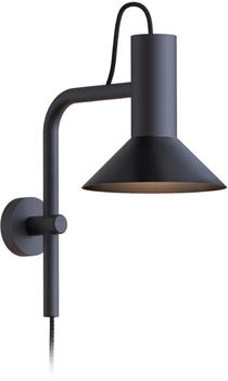Wever & Ducré ROOMOR WALL 3.1 Wandaufbauleuchte - Schwarz | | Kabel mit Ein/Ausschalter