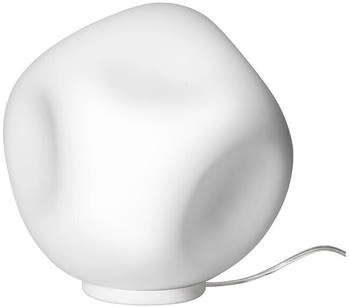 Foscarini Tischleuchte Hoba Media glas weiß / Ø 24 cm - Weiß