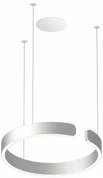 Occhio Mito Sospeso 40 Fix Flat Table Einbaupendelleuchte LED silber matt/Baldachin weiß matt