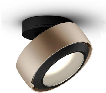 Occhio Più R Alto Volt C80 Deckenleuchte LED gold matt/Baldachin schwarz matt schwarz matt - 2.700 K