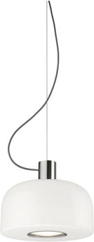 FLOS Bellhop Glass Pendelleuchte silber glockenförmig 25 Watt Glas 45x35x45cm bright aluminium (204)