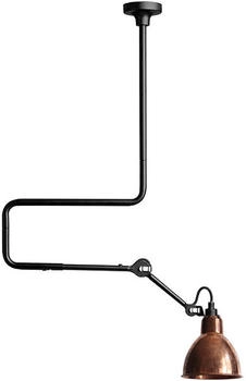 DCW éditions Lampe Gras N312 Deckenleuchte Matt Schwarz & Rohkupfer