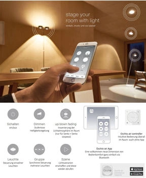 Occhio Mito Aura 40 Wide Deckenleuchte LED silber matt/Body schwarz matt - Air