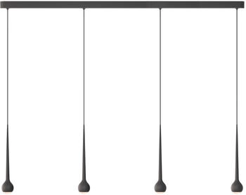 GRAU Falling Sun Trace Pendelleuchte LED 4-flammig schwarz - 200 cm