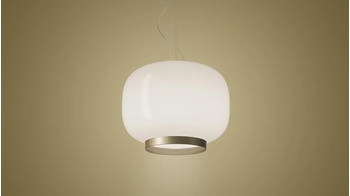 Foscarini Chouchin Reverse 1 Sospensione LED Pendelleuchte, weiß/gold, Push/DALI (FN210071LD_01)