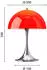 Louis Poulsen Panthella 250 Tischleuchte opal rot