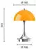 Louis Poulsen Panthella 160 Portable V3 Akkuleuchte LED opal orange
