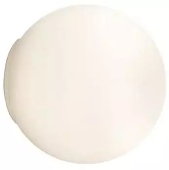 Artemide Dioscuri Deckenleuchte/Wandleuchte Ø14cm. Kugellampe aus mundgeblasenem geätztem Glas. Made in Italy, Weiß (1039010A)