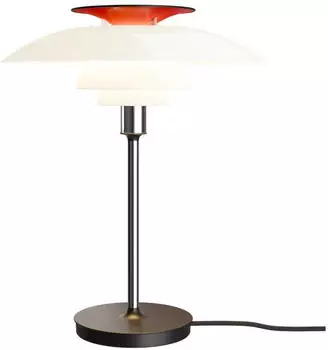 Louis Poulsen PH 80 Tischleuchte opal white/high lustre chrome plated