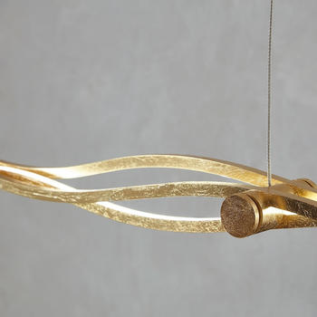 Escale Silk Pendelleuchte 120 cm Blattgold