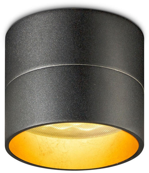OLIGO Tudor S LED Deckenleuchte schwarz matt Blattgold