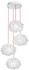 Slamp Veli Mini Quartett Couture Suspension rot weiß dekoriert