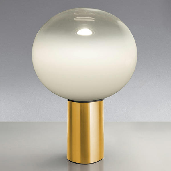 Artemide Laguna Tavolo Messing Ø 37 cm Diffusor transparent mit Dimmer