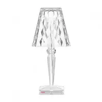 Kartell 09475B4, Kartell - Big Battery Akku-Tischleuchte H 37,3 cm, glasklar