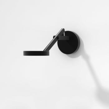 Rotaliana String W0 Dim-to-Warm LED Wandleuchte schwarz matt mit Verstellband silber
