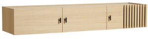 Woud Array Wall Mounted Sideboard 150cm White pigmented oak veneer (120421)