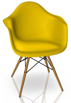 Vitra Eames Plastic Armchair DAW (neue Höhe) (esche/sunlight)