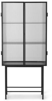 ferm LIVING Haze Vitrine Geriffeltes Glas Schwarz(1104263106)