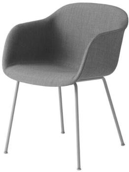 Muuto Fiber Armlehnstuhl Metall,Stoff - 54x76x55 cm - Remix133 - Gestell grau - Remix133/Grey (705)