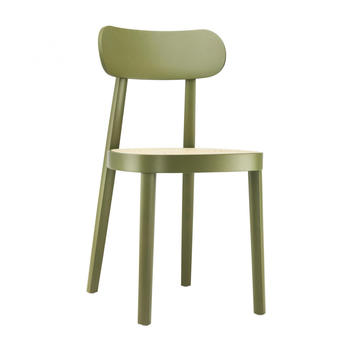 Thonet Stuhl 118 Rohrgeflecht olivgrün