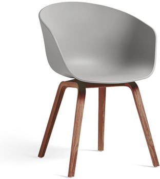 HAY About A Chair AAC22 concrete grey / Gestell Nussbaum lackiert Wasserbasis (943411)