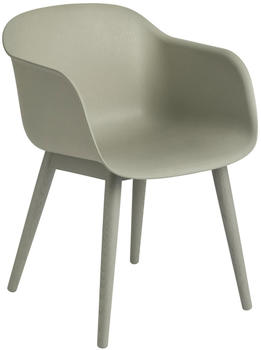 Muuto Fiber Chair Wood Base dusty green (58959)