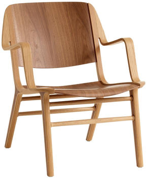 &Tradition AX Lounge Chair mit Armlehnen HM11, Walnuss / Eiche lackiert