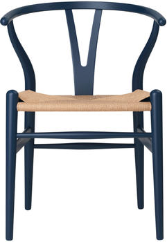 Carl Hansen & Søn CH24 Wishbone Chair, Buche soft blue / Naturgeflecht
