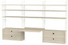 String Wandleiter für Regal 75 x 30 cm (2er-Set) beige