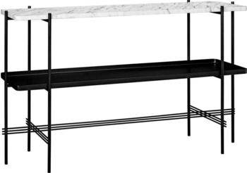 Gubi TS Konsole mit Tablett 120x30x72 cm Marquina Marmor schwarz