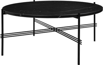 Gubi TS Coffee Table Ø 80x35 cm Marquina Marmor schwarz