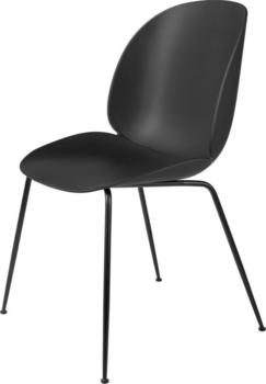 Gubi Beetle Esszimmerstuhl 56x87x58 cm Ungepolstert Schwarz Schwarz