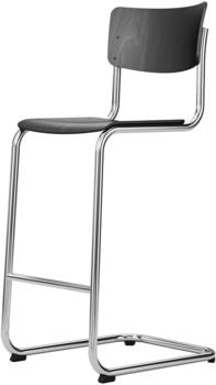 Thonet S 43 Barhocker Buche gebeizt schwarz (002)